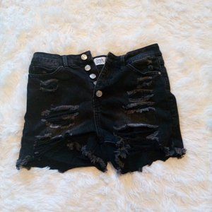 Black Cutoff Shorts